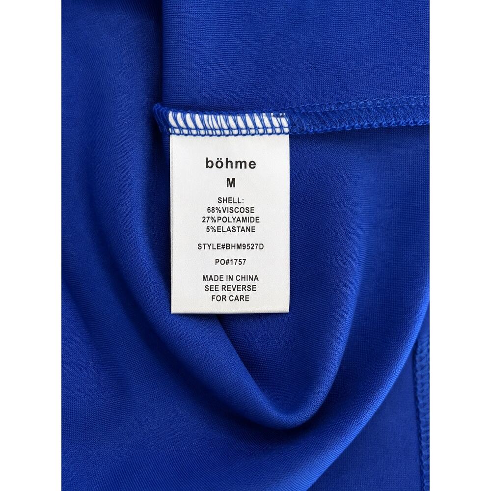 Bohme Blue Bodycon Corporate Dress Sz M Office Executive Party Evening Event - Picture 6 of 6
